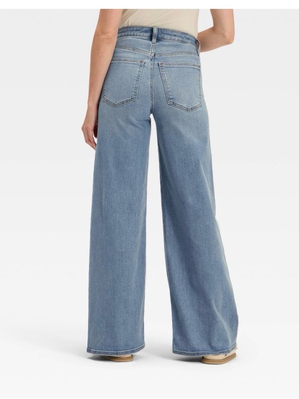 High-Rise Light Blue Wide Leg Jeans for Women